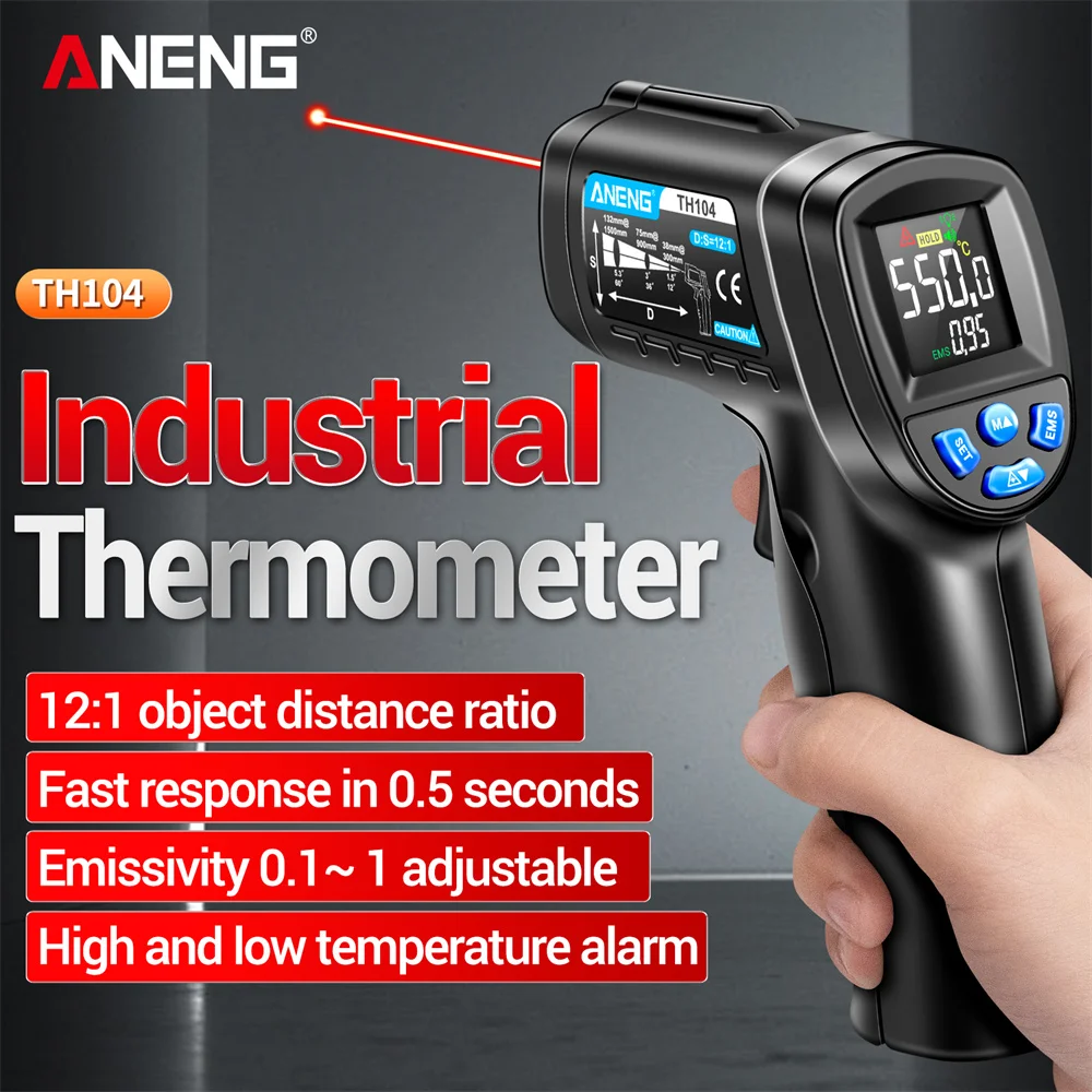 Industrial Laser Temperature Gun - ANENG -50~550℃ Infrared Thermometer Laser Temperature