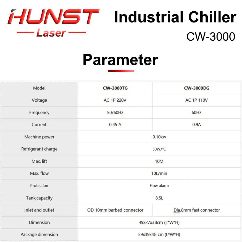 HUNST S&A CW3000 Industrial Wa - Laser Industrial Chiller 评论和价格