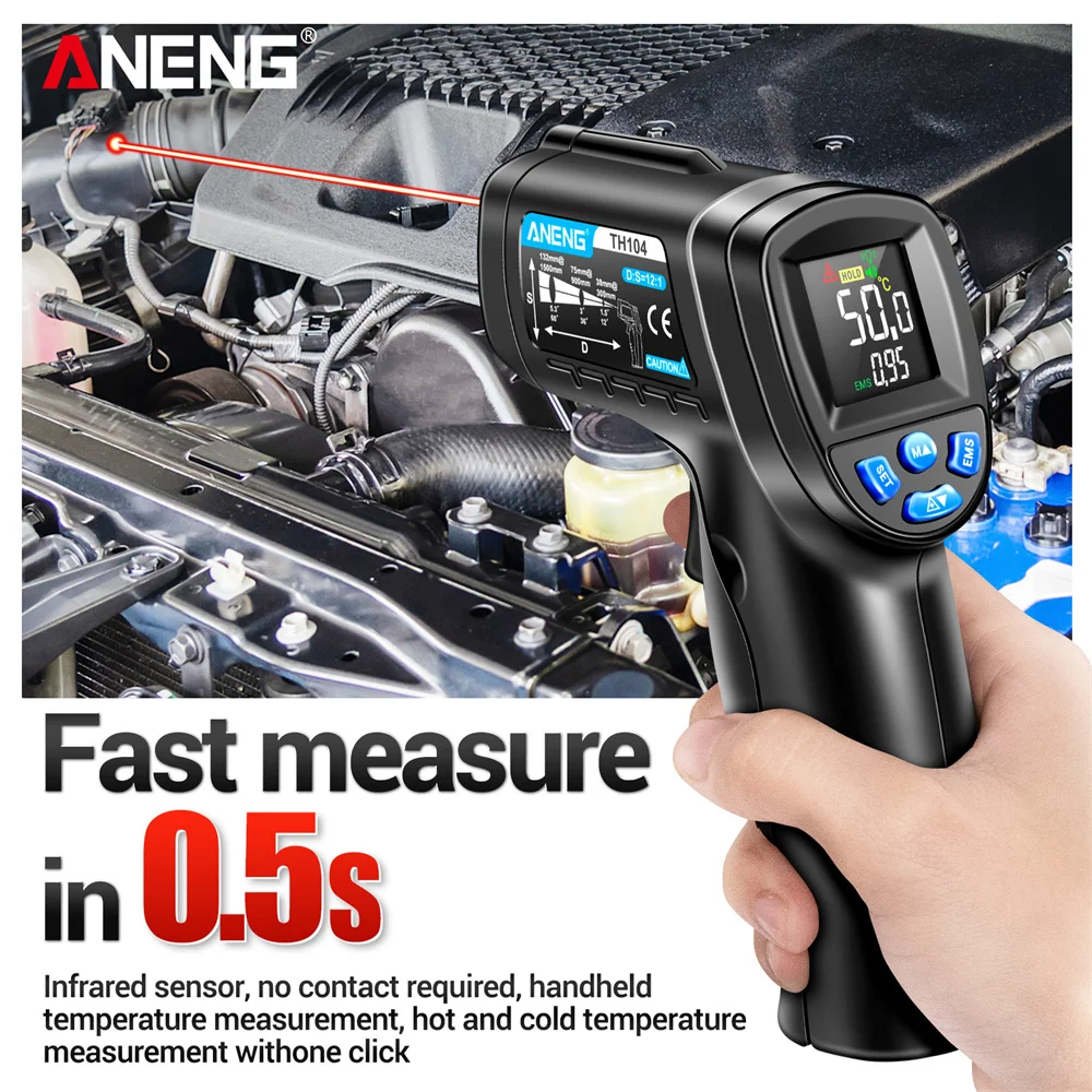 ANENG -50~550℃ Infrared Thermo - Industrial Laser Temperature Gun 评论和价格