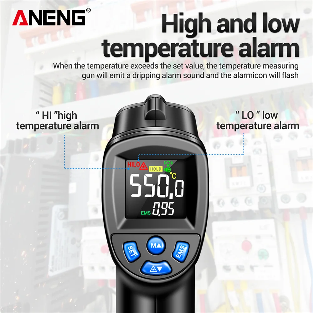 ANENG -50~550℃ Infrared Thermo - Industrial Laser Temperature Gun 评论和价格