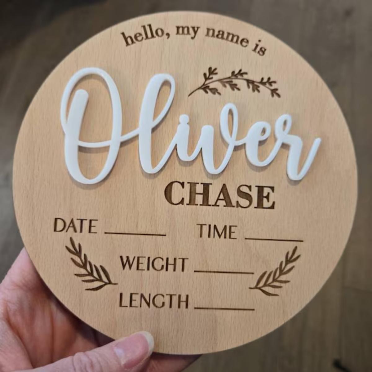 1Pc Custom Baby Announcement S - Industrial Laser Power 评论和价格
