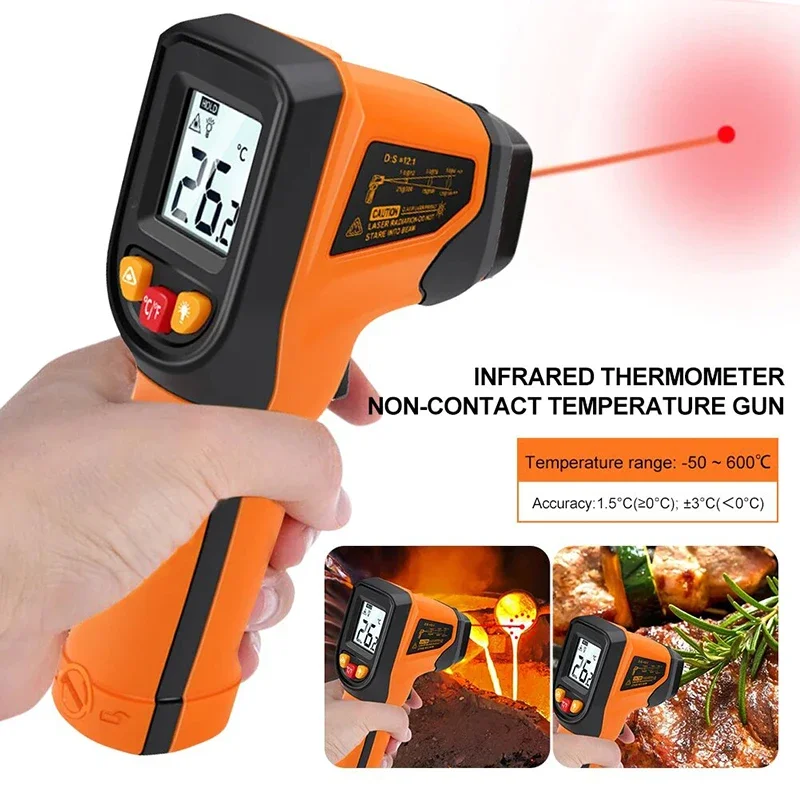 T400 T600 Digital Infrared The - Industrial Laser Temperature Gun 评论和价格