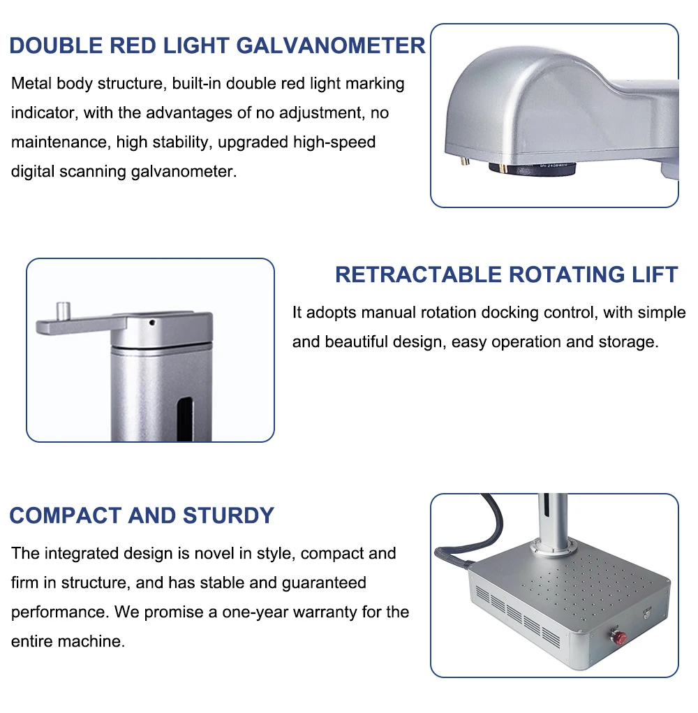 20W 30W 50W Fiber Laser Markin - Industrial Laser Engraving Machine For Metal 评论和价格