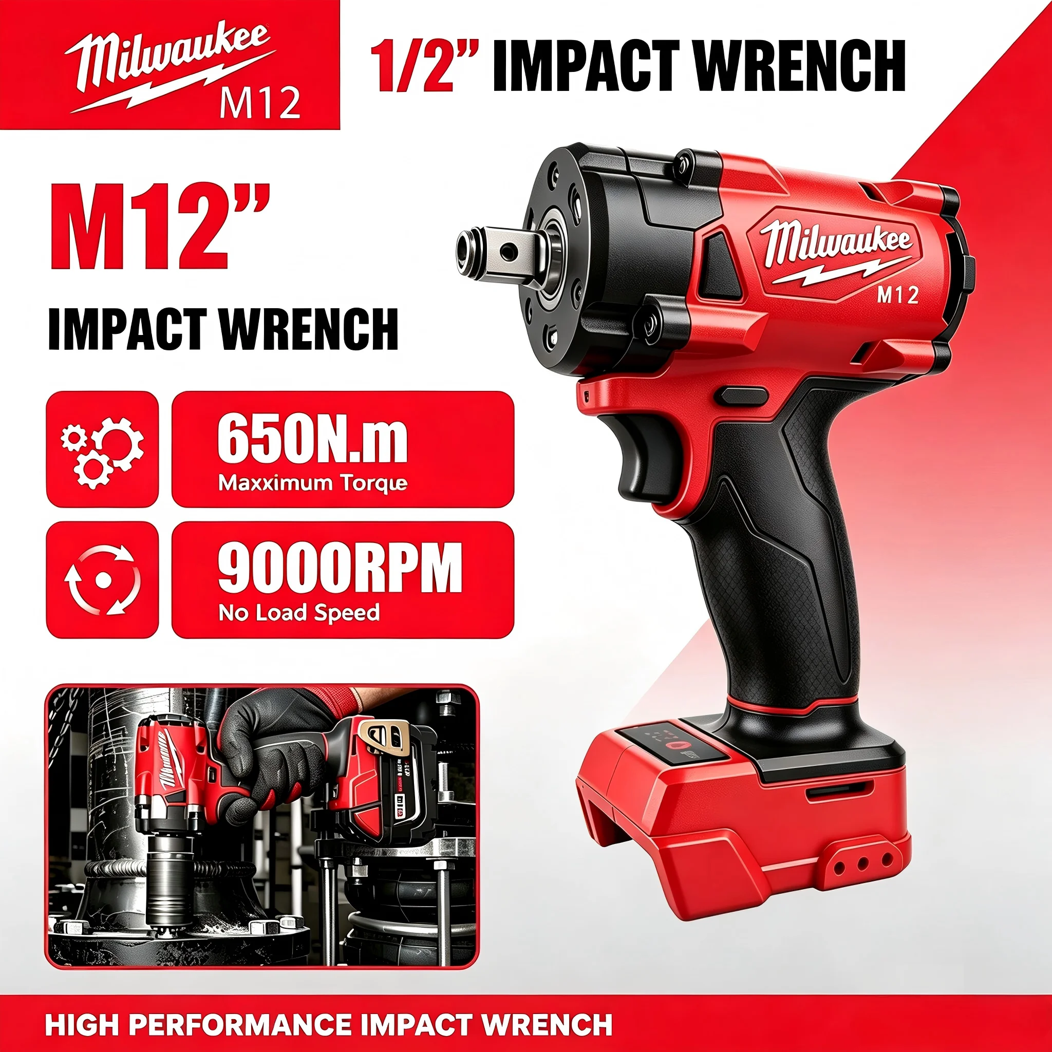 Milwaukee M12 1/2' M18 FUEL Br - Milwaukee Drill M12 Fuel 评论和价格