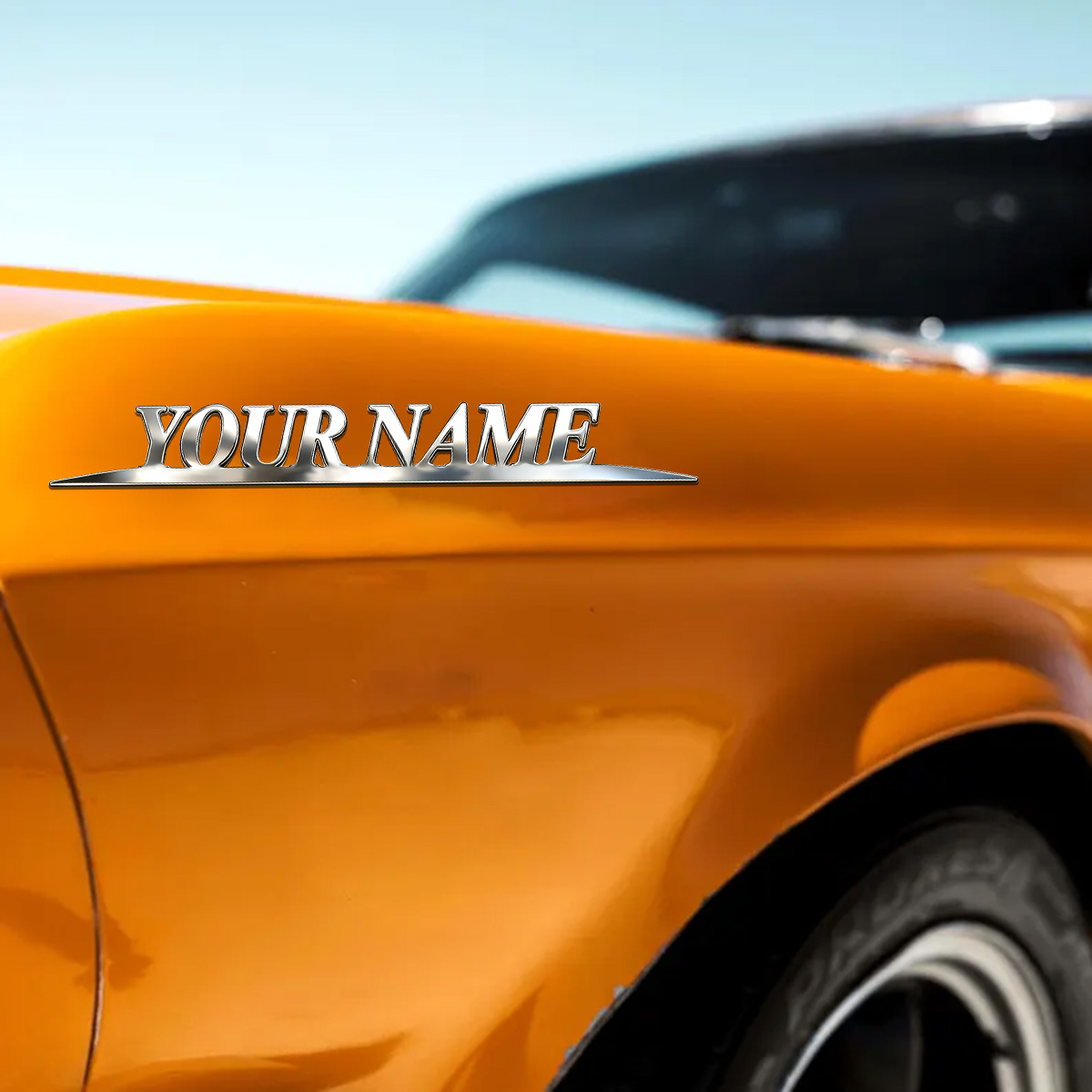 Metal Trendy YOUR NAME Sticker - Industrial Laser Power 评论和价格