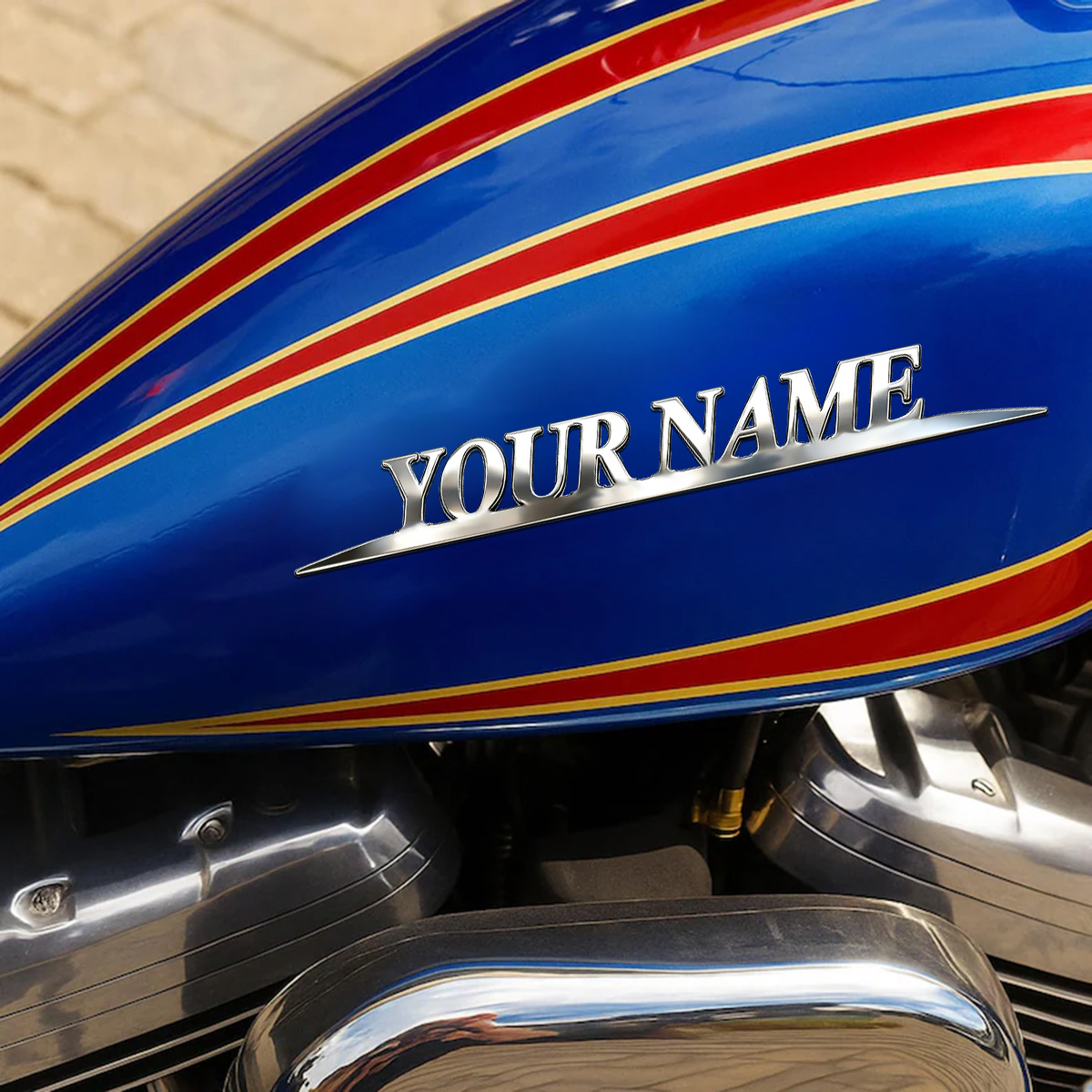Metal Trendy YOUR NAME Sticker - Industrial Laser Power 评论和价格