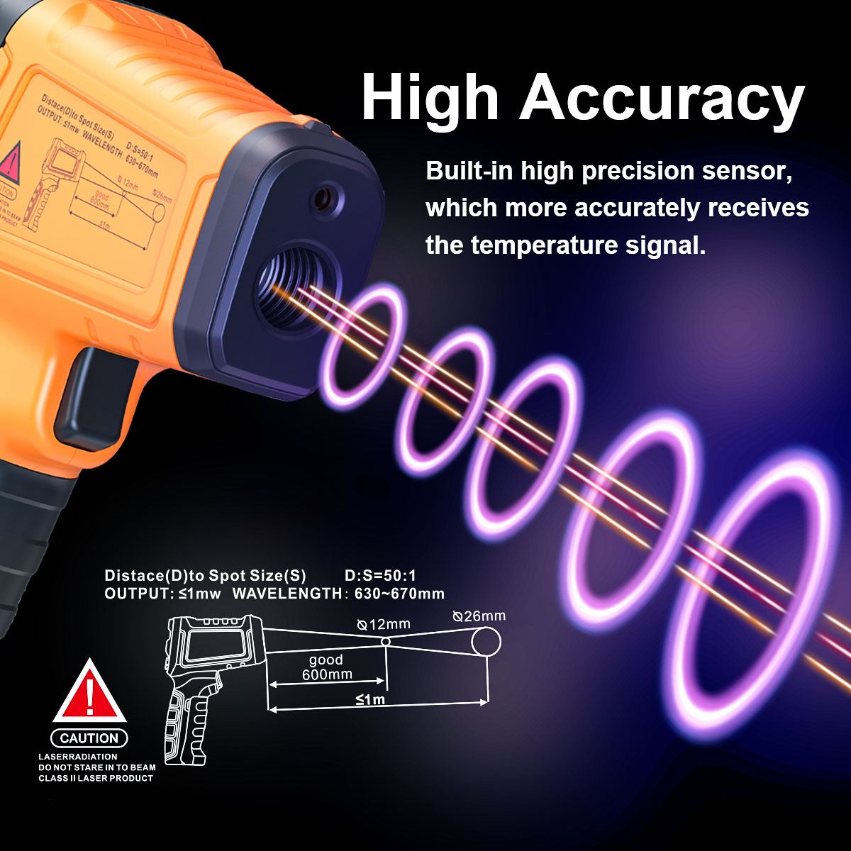 DT1000 DT1600 Infrared Thermom - Industrial Laser Temperature Gun 评论和价格