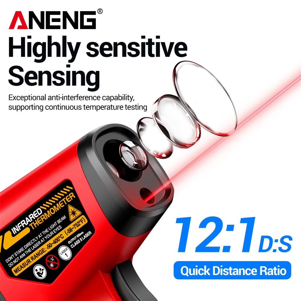 ANENG TH204 Non-contact Infrar - Industrial Laser Temperature Gun 评论和价格