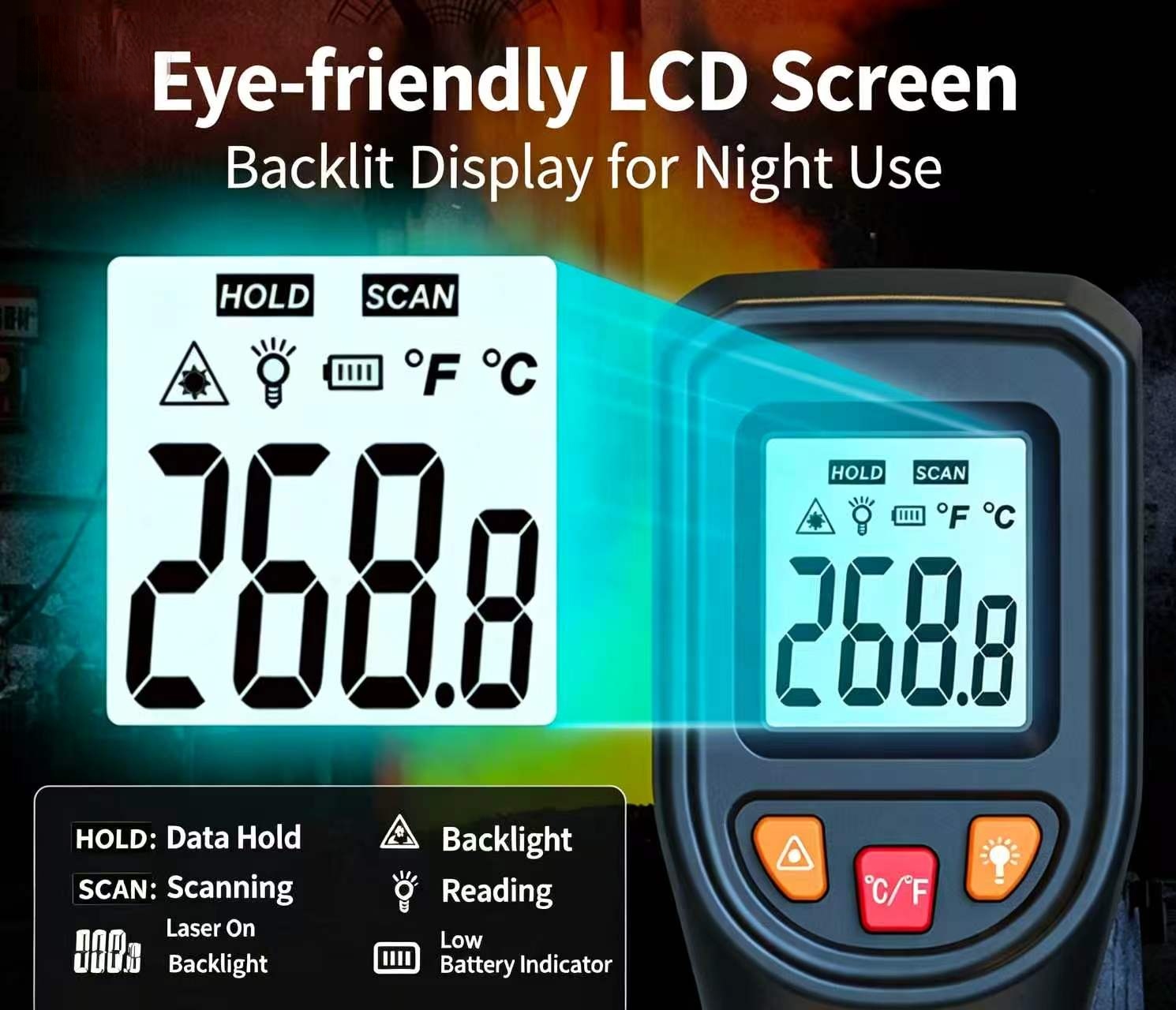New Infrared Thermometer Handh - Industrial Use Of Laser 评论和价格