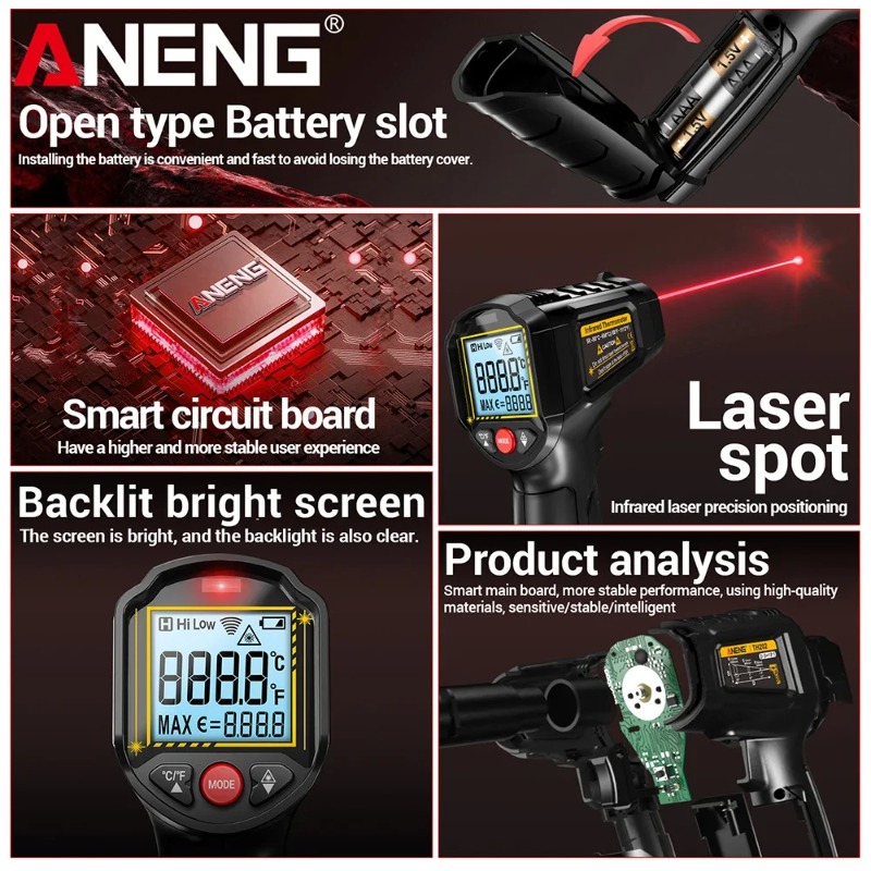 ANENG TH202 Non-contact Infrar - Industrial Laser Temperature Gun 评论和价格